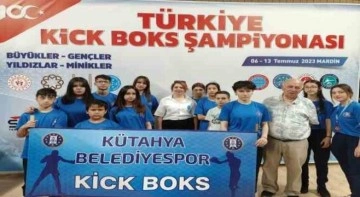 Kütahya Belediyespor Kick Boks takımından Türkiye derecesi