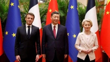 Macron-Cinping-Leyen üçlü görüşmesi başladı