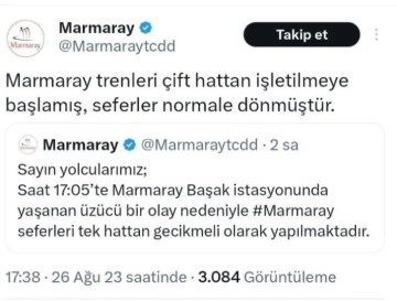 Marmaray’da hareketli saatler: Tren gelirken raylara atladı