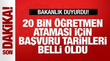 MEB duyurdu! 20 bin sözleşmeli öğretmen ataması için başvuru tarihleri belli oldu