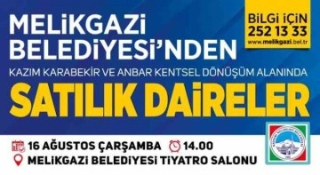 Melikgazi’den ev almak isteyenlere büyük fırsat: 35 daire ihale ile satılacak