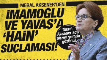 Meral Akşener'den, İmamoğlu ve Yavaş'a hain suçlaması