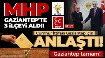 MHP Gaziantep'te 3 ilçeyi aldı.