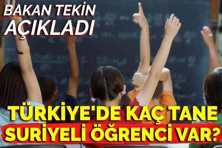 Milli Eğitim Bakanı, Türkiye'deki Suriyeli öğrenci sayısını açıkladı