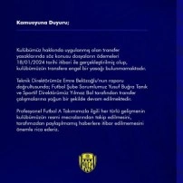 MKE Ankaragücü’nden ’transfer yasağı’ açıklaması