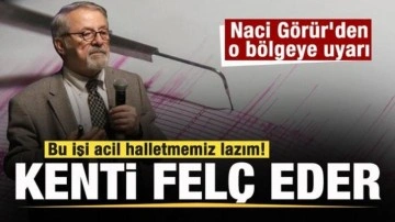 Naci Görür'den o bölgeye uyarı: Bu işi halletmemiz lazım! Deprem üretirse kenti felç eder