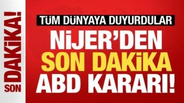 Nijer'den ABD kararı! Anlaşma iptal edildi