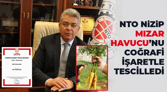 NTO Nizip Mızar Havucu’nu Coğrafi İşaretle Tescilledi