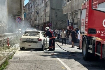 Ordu'da otomobil yangını