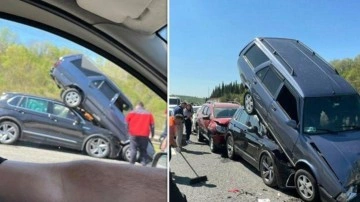 Otoyolda ilginç görüntü! Bakanlar şaşkınlığını gizleyemedi