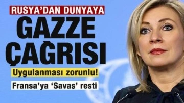 Rusya'dan dünyaya Gazze çağrısı: Uygulanması zorunlu! Fransa'ya da savaş resti