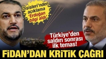 Saldırı sonrası Bakan Fidan, İranlı mevkidaşıyla görüştü! Dışişleri'nden açıklama