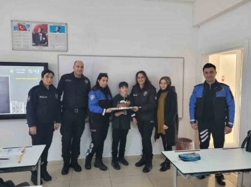 Şehit polis çocuğuna doğum günü sürprizi