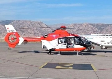 Şırnak’ta ambulans helikopter 60 yaşındaki kalp hastası vatandaş için havalandı