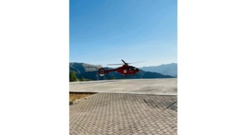 Şırnak’ta helikopter ambulans help sendromlu vatandaş için havalandı