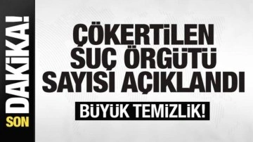 Son dakika haberi: Büyük temizlik! İşte çökertilen suç örgütü sayısı