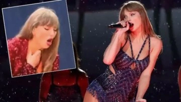 Taylor Swift'in zor anları: Sahnede böcek yuttu