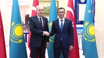 TBMM Başkanı Kurtulmuş, Kazakistan Senatosu Başkanı Aşimbayev ile görüştü