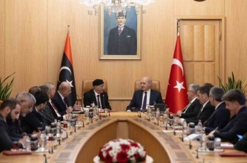 TBMM Başkanı Kurtulmuş, Libya Temsilciler Meclisi Başkanı Salih ile bir araya geldi