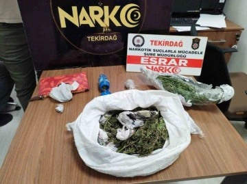 Tekirdağ’da 1 kilogram esrar ele geçirildi