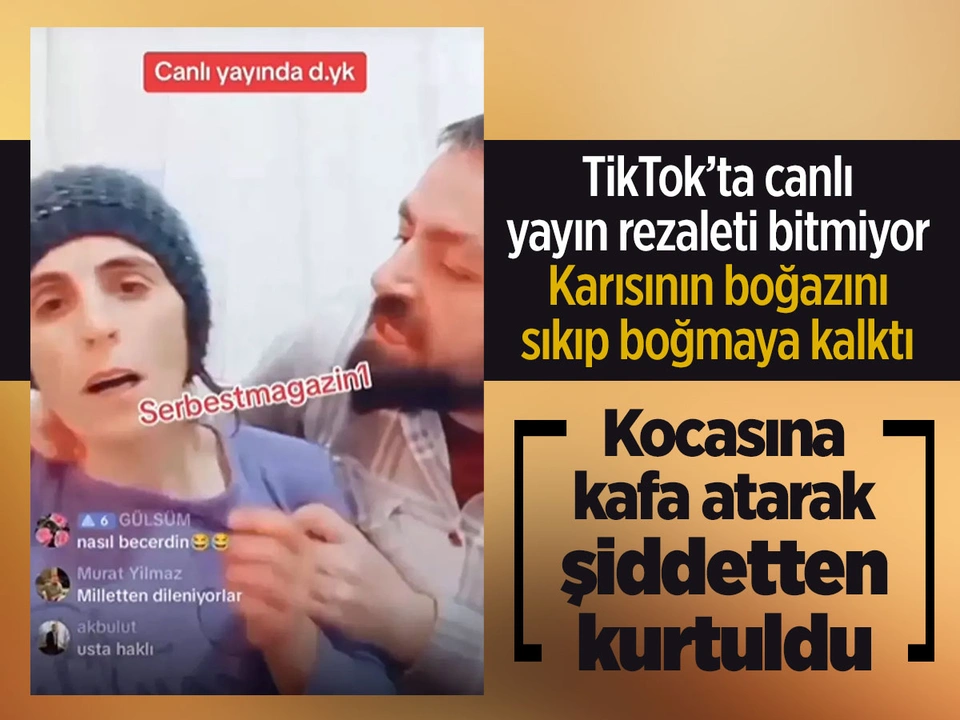 TikTok rezaleti! Canlı yayınında eşine şiddet uyguladı! Kadın, kocasına kafa atarak kurtarabildi