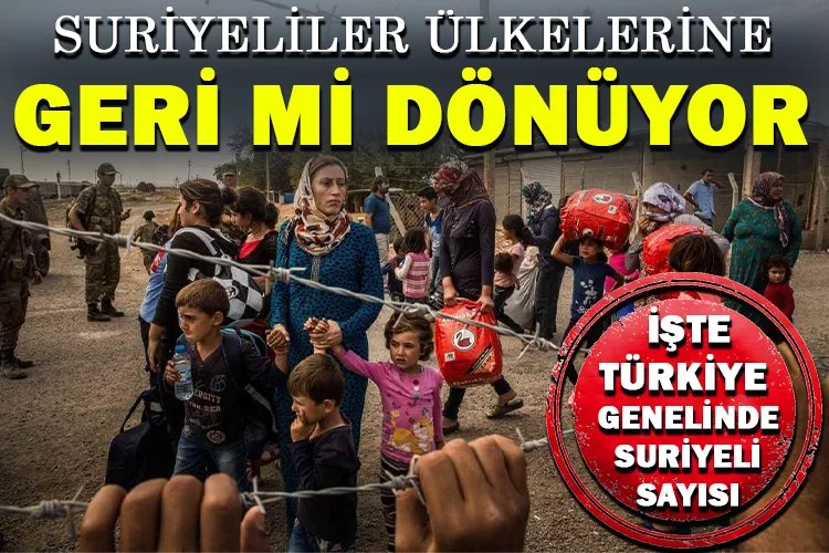 Türkiye'deki Suriyeli sayısı belli oldu