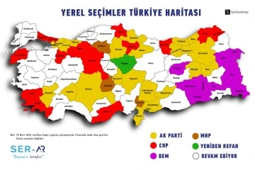 Yerel Seçimler Türkiye Haritası yayımlandı… Sürpriz Olmayacak!